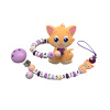 SET AUS NUGGIKETTE UND RASSELI AUS SILIKON KATZE LACHS – Bild 2