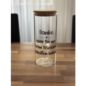 Glas Grösse M - Danke